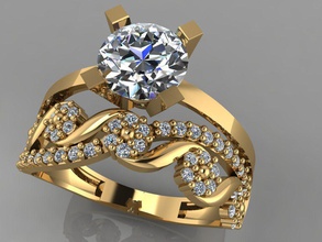 gc oro tw0165 diamante boda anillo collar pulsera joya gemas joyería moda diseño plata lujo elegante brillante arete colgante pendiente anillos mujer 3d print model - Mito3D