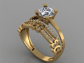 gc gold tw0180- diamond wedding ring jewelry necklace bracelet gem gems fashion design silver luxury elegant shining earring pendant women rings 3d print model - Mito3D