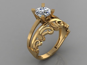 gc gold tw0182- diamond wedding ring jewelry necklace bracelet gem gems fashion design silver luxury elegant shining earring pendant women rings 3d print model - Mito3D