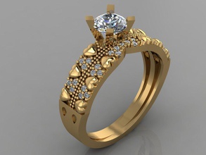 gc gold tw0183- diamond wedding ring jewelry necklace bracelet gem gems fashion design silver luxury elegant shining earring pendant women rings 3d print model - Mito3D
