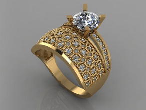 gc gold tw0184- diamond wedding ring jewelry necklace bracelet gem gems fashion design silver luxury elegant shining earring pendant women rings 3d print model - Mito3D