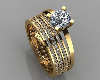 gc oro tw021 diamante anillo Arte collar pulsera joya gemas joyería Moda diseño plata lujo elegante brillante arete colgante pendiente zafiro 3d print model - Mito3D
