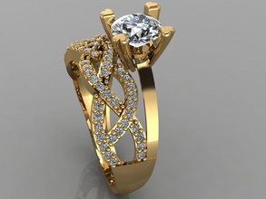 gc ouro tw044 - anel de diamante jóias a arte colar pulseira gem gemas moda o design prata luxo elegante brilhando brinco pingente safira outros mm 3d print model - Mito3D
