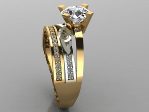 gc gold tw045- diamond ring jewelry art necklace bracelet gem gems fashion design silver luxury elegant shining earring pendant sapphire other mm 3d print model - Mito3D
