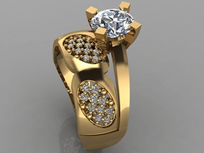 gc altın tw047 - elmas yüzük takı sanat kolye bilezik gem taşlar moda tasarım Gümüş lüks zarif parlayan küpe Safir diğer mm 3d print model - Mito3D