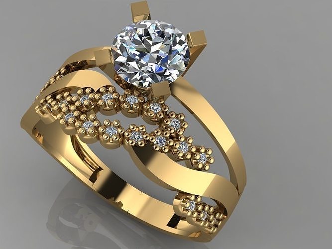 gc oro tw048 diamante anillo Arte collar pulsera joya gemas joyería Moda diseño plata lujo elegante brillante arete colgante pendiente zafiro mm 3D print model - Mito3D