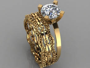 gc gold tw052- diamond ring jewelry art necklace bracelet gem gems fashion design silver luxury elegant shining earring pendant sapphire other mm 3d print model - Mito3D