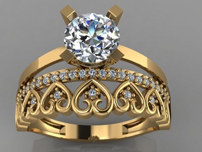 gc gold tw054- diamond ring jewelry art necklace bracelet gem gems fashion design silver luxury elegant shining earring pendant sapphire other mm 3d print model - Mito3D