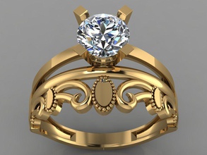 gc or tw055 diamant bague art collier bracelet gemme gemmes bijoux mode conception argent luxe élégant brillant boucle d'oreille pendentif saphir mm 3d print model - Mito3D