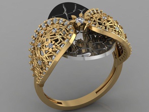 gc or tw099 - bague en diamant bijoux collier le bracelet gem les pierres précieuses de la mode conception d'argent l'anneau luxe élégant shining boucle d'oreille pendentif saphir d'autres anneaux pave 3d print model - Mito3D