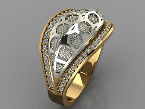 gc gold y004- diamond 3d model jewelry gems fashion design silver ring luxury elegant shining art necklace gem bracelet earring women wedding other 3d print model - Mito3D