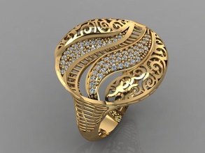 gc gold y0075 - Diamant-ring Schmuck Edelsteine Mode design Silber ring Luxus elegant scheint diamond Kunst Halskette gem Armband Ohrring Anhänger Saphir andere Ringe 3d print model - Mito3D