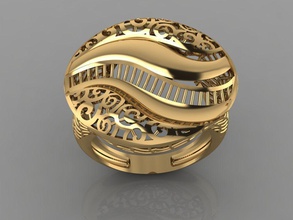 gc oro y0076 - ring la joyería las gemas de moda diseño plata anillo lujo elegante brillante el diamante art collar gem pulsera arete colgante zafiro otros los anillos 3d print model - Mito3D