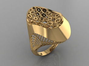 gc oro y0080 - ring la joyería las gemas de moda diseño plata anillo lujo elegante brillante el diamante art collar gem pulsera arete colgante zafiro otros los anillos 3d print model - Mito3D