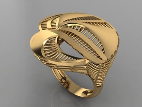 gc oro y0082 - ring la joyería las gemas de moda diseño plata anillo lujo elegante brillante el diamante art collar gem pulsera arete colgante zafiro otros los anillos 3d print model - Mito3D