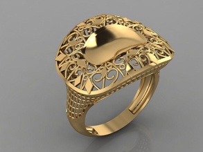gc or y0086 - ring bijoux les pierres précieuses de la mode conception d'argent l'anneau luxe élégant shining le diamant art collier gem bracelet boucle d'oreille pendentif saphir d'autres anneaux 3d print model - Mito3D