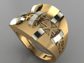 gc gold y0087- ring 3d print model gems jewelry fashion design silver luxury elegant shining diamond art necklace gem bracelet earring pendant sapphire other rings 3d print model - Mito3D