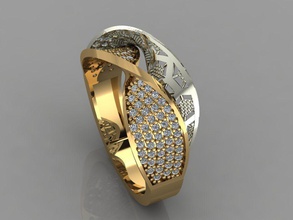 gc oro y009 diamante 3d modello gemme gioielleria moda design argento squillare lusso elegante splendente arte collana gemma braccialetto orecchino pendente donne nozze 3d print model - Mito3D