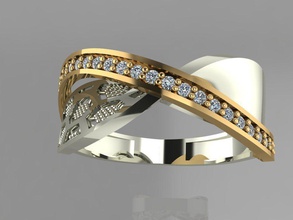 gc gold y0091- ring gems jewelry fashion design silver luxury elegant shining diamond art necklace gem bracelet earring pendant sapphire other rings 3d print model - Mito3D