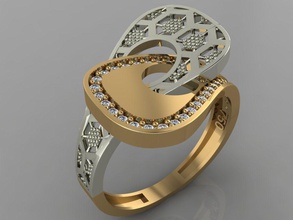 gc or y0092 - ring bijoux les pierres précieuses de la mode conception d'argent l'anneau luxe élégant shining le diamant art collier gem bracelet boucle d'oreille pendentif saphir d'autres anneaux 3d print model - Mito3D