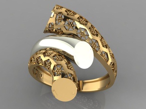 gc gold y0093- ring gems jewelry fashion design silver luxury elegant shining diamond art gem bracelet earring pendant rings elmas women 3d print model - Mito3D