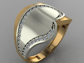 gc or y0095 - bague en diamant bijoux les pierres précieuses de la mode conception d'argent l'anneau luxe élégant shining le art collier gem boucle d'oreille pendentif anneaux elmas anneau femmes 3d print model - Mito3D