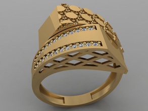 gc altın y0096 elmas yüzük taşlar takı moda tasarım gümüş lüks zarif parlıyor sanat kolye mücevher küpe yüzükler kadin 3d print model - Mito3D