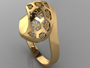 gc oro y0097 - ring la joyería las gemas de moda diseño plata anillo lujo elegante brillante el diamante art collar gem pulsera arete colgante zafiro otros los anillos 3d print model - Mito3D