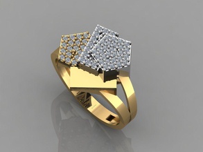 gc oro y019 - diamante modello 3d gioielli gemme moda il design argento anello di lusso elegante lucente art la collana gemma braccialetto orecchino ciondolo zaffiro altri sterlina 3d print model - Mito3D