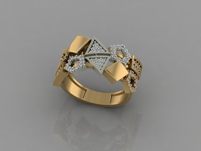 gc oro y023 - diamante modello 3d gioielli gemme moda il design argento anello di lusso elegante lucente art la collana gemma braccialetto orecchino ciondolo zaffiro altri 3d print model - Mito3D