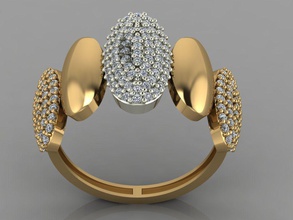 gc oro y036 diamante 3d modalità gemme gioielleria moda design argento squillare lusso elegante splendente arte collana gemma braccialetto orecchino pendente zaffiro 3d print model - Mito3D