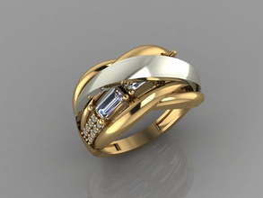 gc oro y039 - diamante modello 3d gioielli gemme moda il design argento anello di lusso elegante lucente art la collana gemma braccialetto orecchino ciondolo zaffiro altri 3d print model - Mito3D