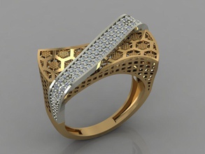gc gold y053 - diamond set 3d model jewelry gems fashion design silver ring luxury elegant shining art necklace gem bracelet earring pendant sapphire other 3d print model - Mito3D