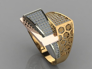 gc gold y054 - diamond set 3d model jewelry gems fashion design silver ring luxury elegant shining art necklace gem bracelet earring pendant sapphire other 3d print model - Mito3D