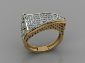 gc gold y055 - diamond set 3d model jewelry gems fashion design silver ring luxury elegant shining art necklace gem bracelet earring pendant sapphire other 3d print model - Mito3D