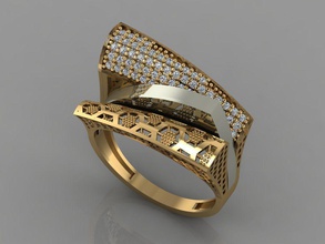gc oro y060 - diamante conjunto modelo 3d la joyería las gemas de moda diseño plata anillo lujo elegante brillante el art collar gem pulsera arete colgante zafiro otros 3d print model - Mito3D