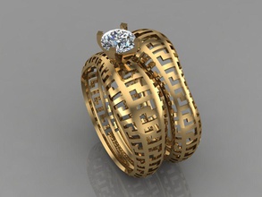 gc oro y074 diamante anillo gemas joyería joya moda diseño plata lujo elegante brillante arte collar pulsera arete colgante pendiente zafiro anillos 3d print model - Mito3D