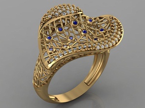 gc oro y1016 - diamante anello in gioielli moda il design argento di lusso elegante lucente art la collana gemma braccialetto ciondolo uomini anelli d'oro elmas 3d print model - Mito3D