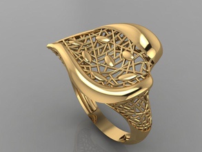 gc or y1017 - diamant bague en bijoux de la mode conception d'argent l'anneau luxe élégant shining le art collier gem bracelet pendentif hommes les anneaux elmas anneau 3d print model - Mito3D