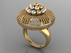 gc oro y1018 - diamante dorica anello d'oro gioielli moda il design argento di lusso elegante lucente art la collana gemma braccialetto ciondolo uomini anelli elmas donne 3d print model - Mito3D
