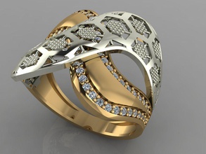 gc gold y102- ring jewelry gems fashion design silver luxury elegant shining diamond art necklace gem bracelet earring pendant sapphire other rings 3d print model - Mito3D