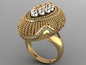 gc oro y119 - diamante dorica anillo de la joyería moda diseño plata lujo elegante brillante el art collar gem pulsera colgante los hombres anillos las mujeres 3d print model - Mito3D