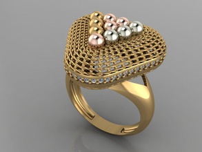 gc or y121 - diamant dorica anneau d'or bijoux de la mode conception d'argent l'anneau luxe élégant shining le art collier gem bracelet pendentif hommes les anneaux femmes bague en 3d print model - Mito3D
