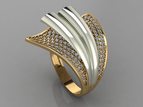 gc gold y126- diamond ring jewelry fashion design silver luxury elegant shining art necklace gem bracelet pendant men women wedding rings 3d print model - Mito3D