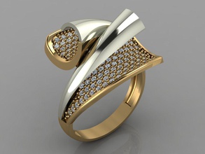 gc ouro y127 - diamante de um anel jóias a moda o design prata luxo elegante brilhando arte colar gem pulseira pingente os homens mulheres casamento anéis 3d print model - Mito3D