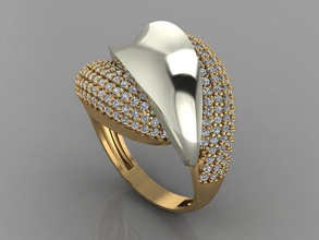gc gold y128- diamond ring jewelry fashion design silver luxury elegant shining art necklace gem bracelet pendant men women wedding rings 3d print model - Mito3D