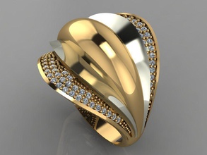 gc gold y129- diamond ring jewelry fashion design silver luxury elegant shining art necklace gem bracelet pendant men women wedding rings 3d print model - Mito3D