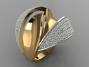 gc gold y130- diamond ring jewelry fashion design silver luxury elegant shining art necklace gem bracelet pendant men women wedding rings 3d print model - Mito3D