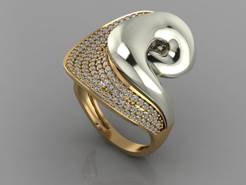 gc oro y132 - diamante anello in gioielli moda il design argento di lusso elegante lucente art la collana gemma braccialetto ciondolo uomini d'oro donne nozze anelli 3D print model - Mito3D