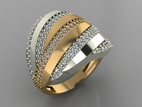 gc oro y138 - diamante anello in gioielli moda il design argento di lusso elegante lucente art la collana gemma braccialetto ciondolo uomini donne d'oro matrimonio anelli 3d print model - Mito3D